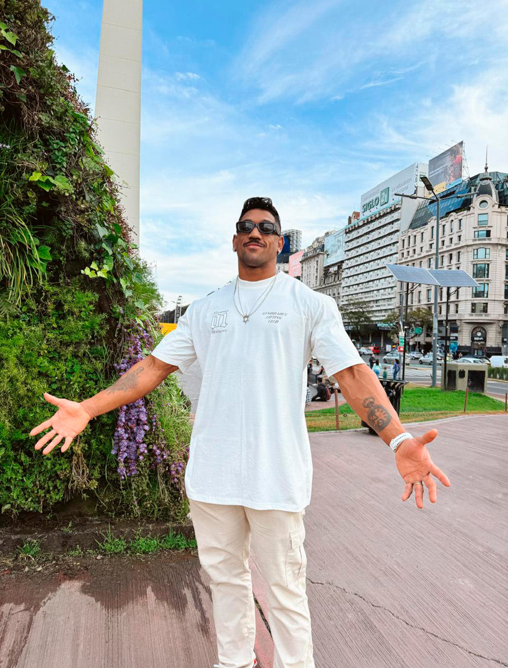 Camiseta Oversized Champion 01 Off White