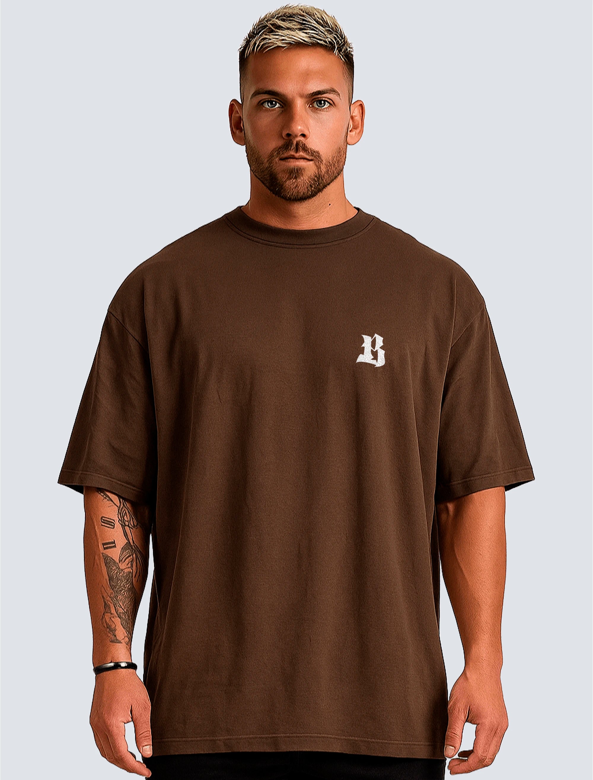 Camiseta Oversized Campeões Não Nascem Prontos Marrom