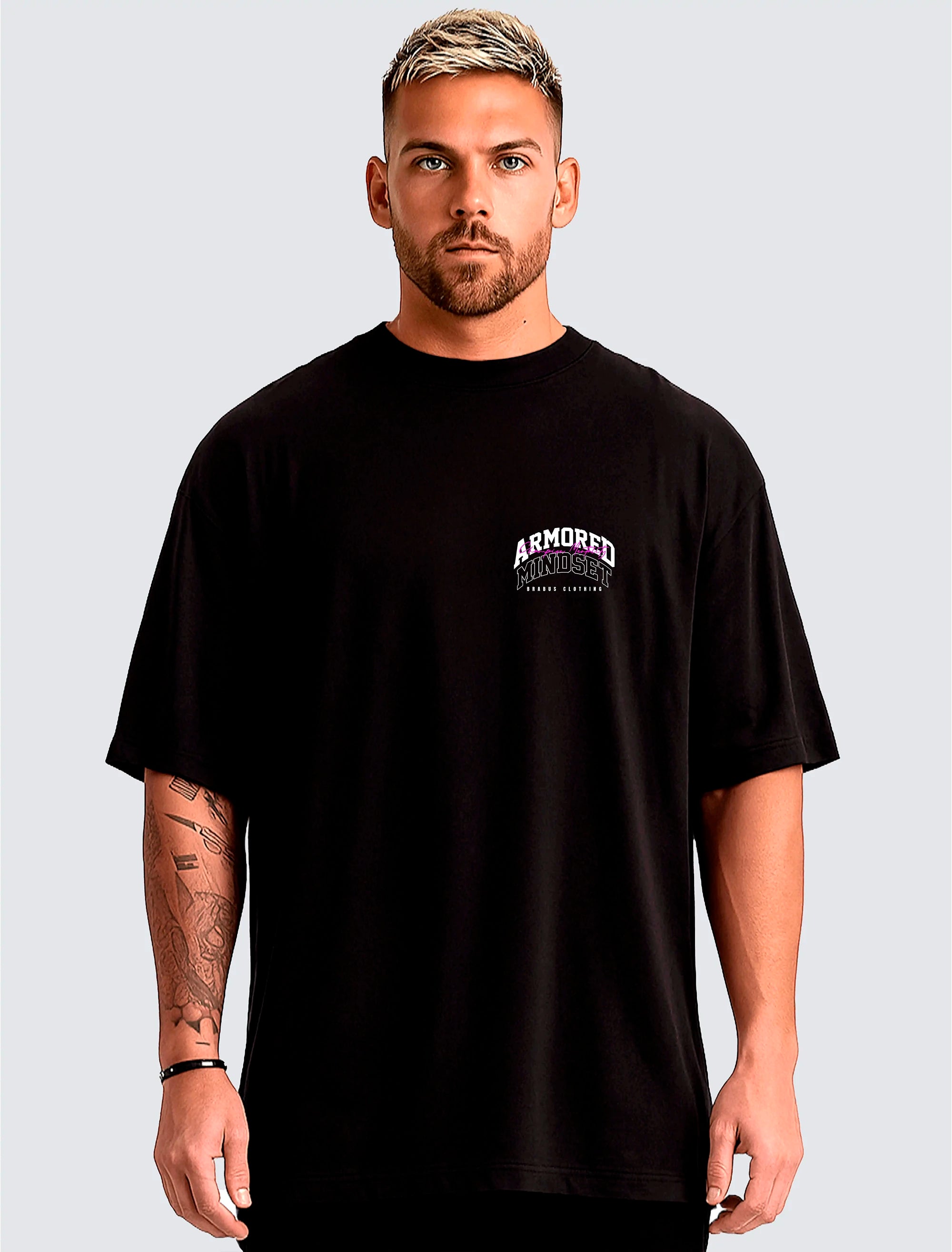 Camiseta Oversized Armored Mindset Preto