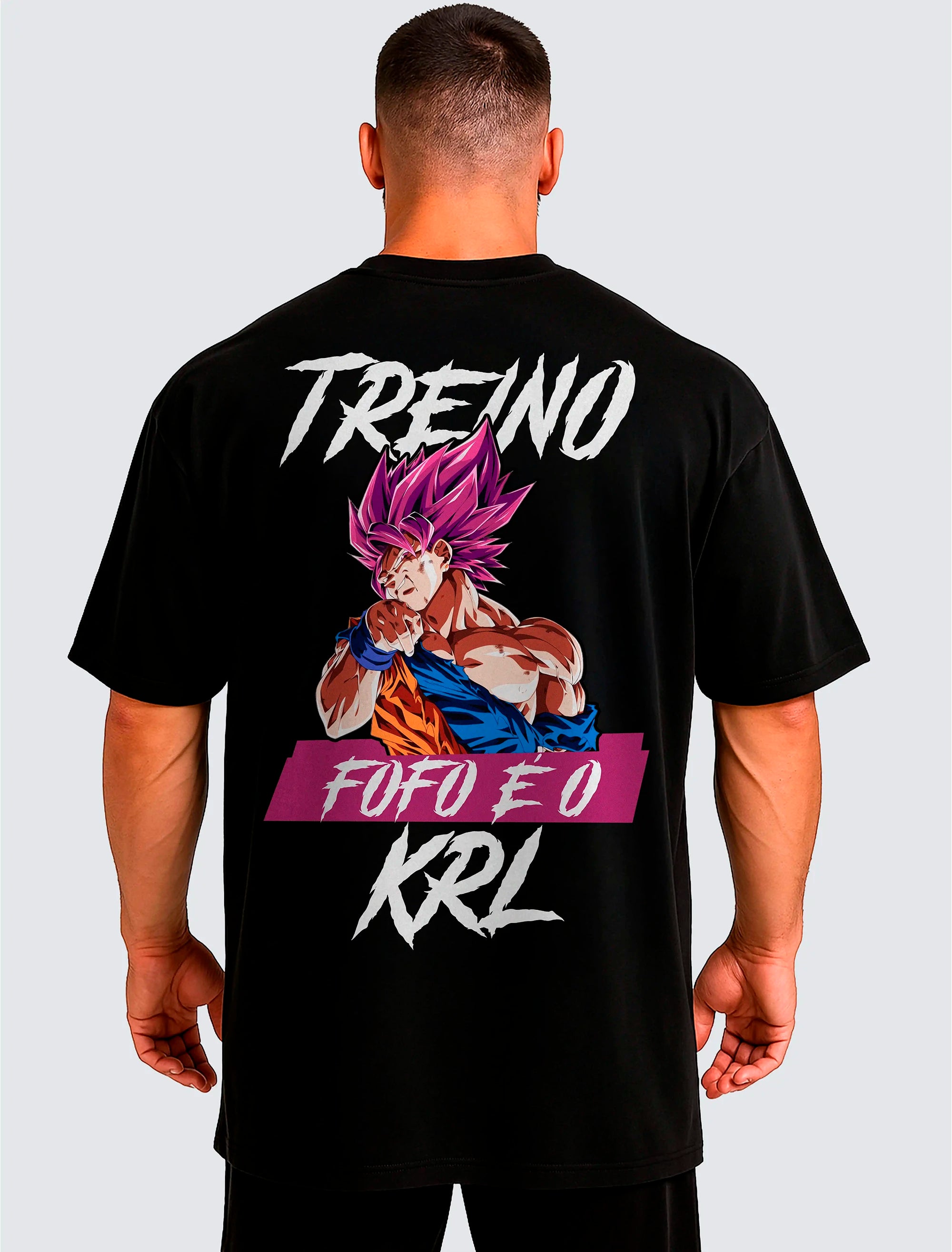 Camiseta Oversized Treino Fofo é o KRL