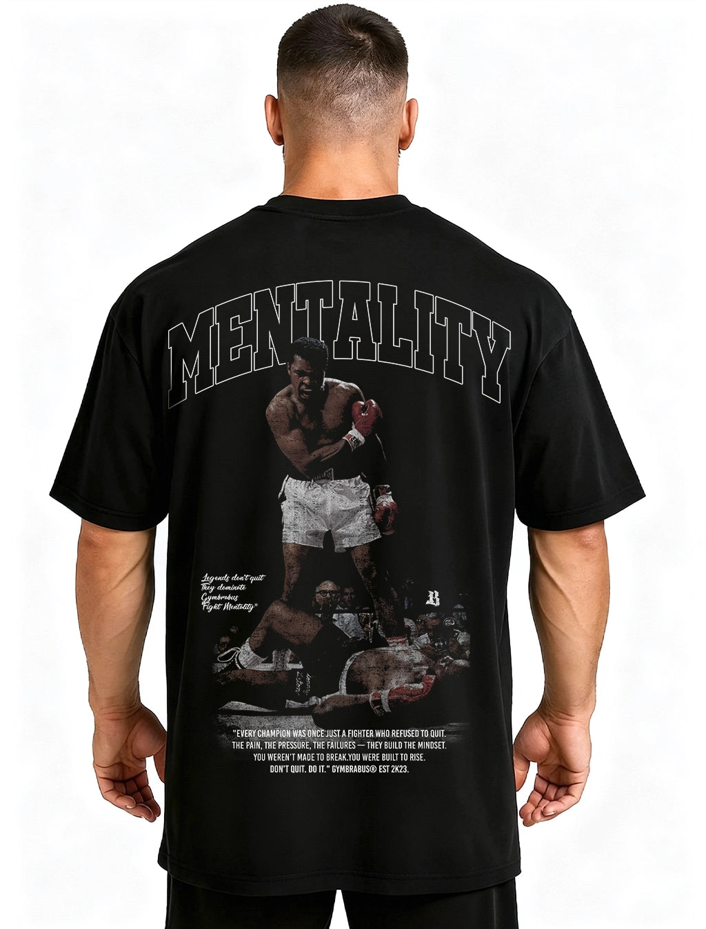 Camiseta Oversized Muhammad Ali Mentality